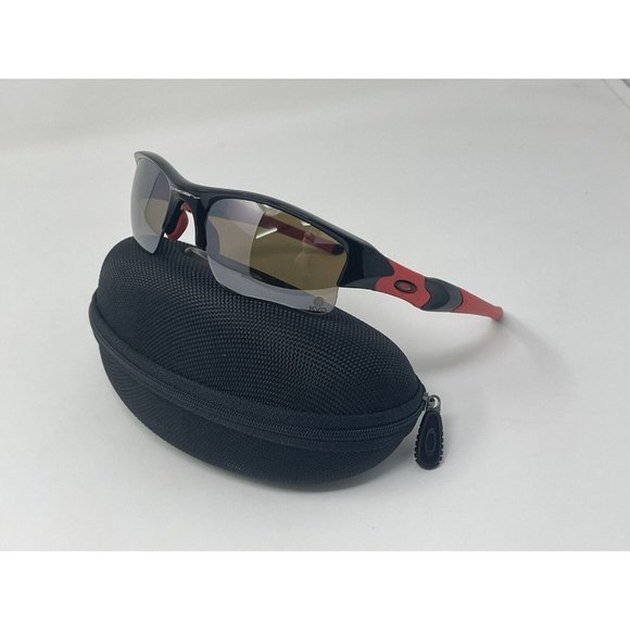 OAKLEY Flak Jacket XLJ Polished Black Titanium Iridium Polarized